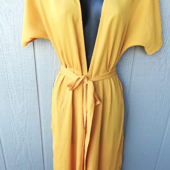 Plunge Neck Short Sleeve Sheer Wide Leg  Jumpsuit - Picture 2 of 7